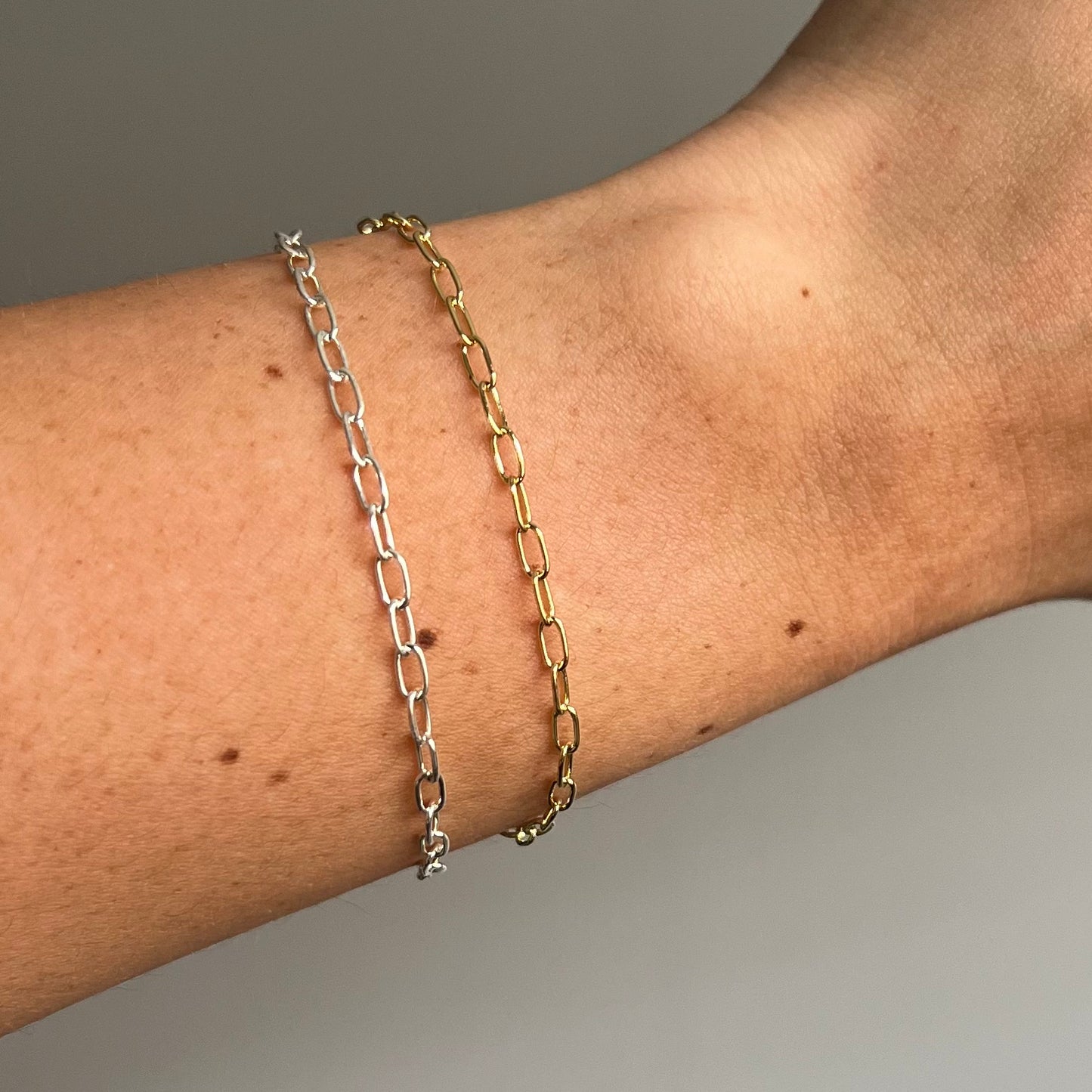 PAPERCLIP CHAIN BRACELET - SILVER